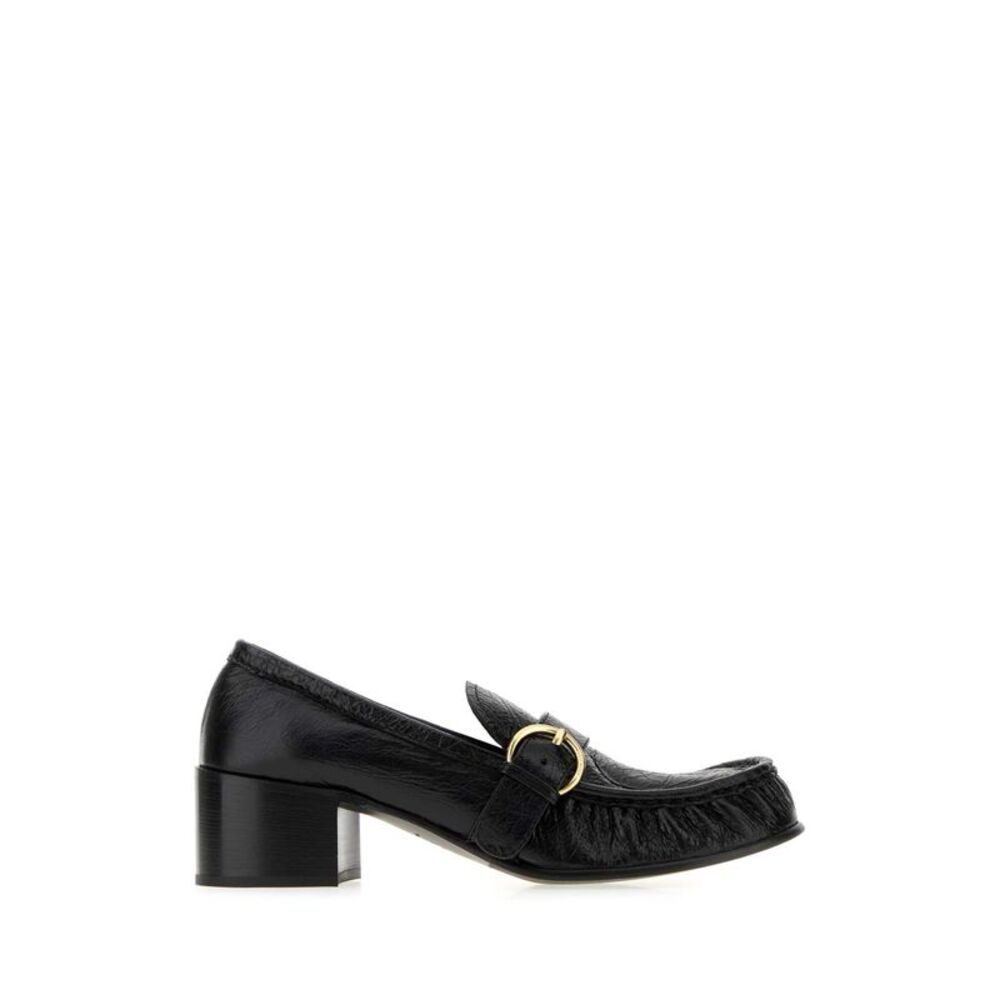 Miu Miu Women Black Leather Loafers